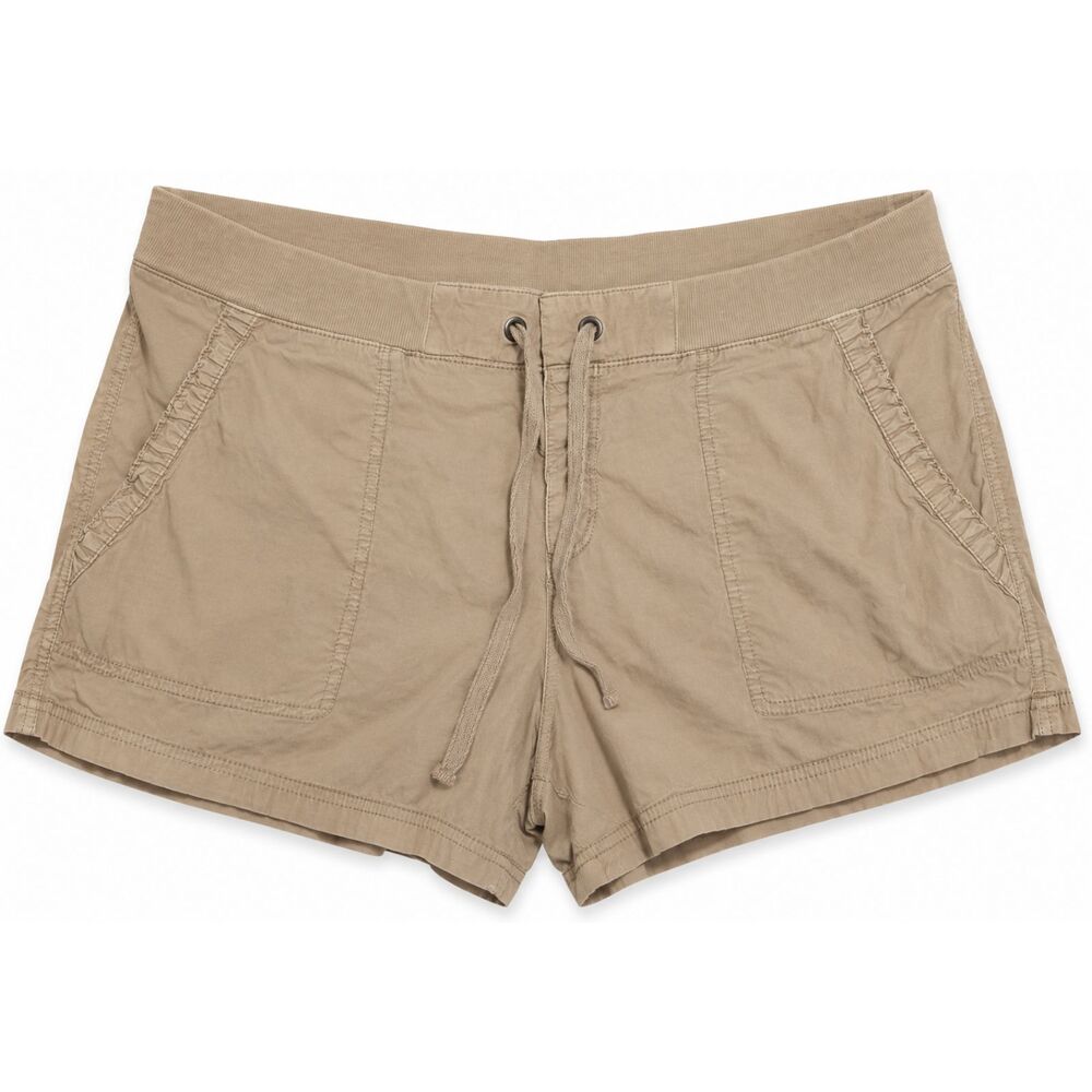 a.n.a A New Approach Khaki Twill Utility Shorts Elastic Drawstring Waist Women's